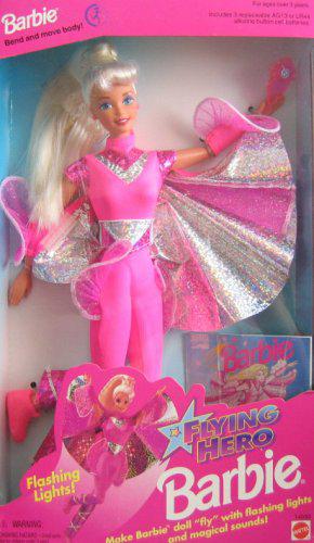 Кукла Барби Летающие Герои, шарнирная, со звуком и светом 95г.